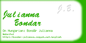 julianna bondar business card